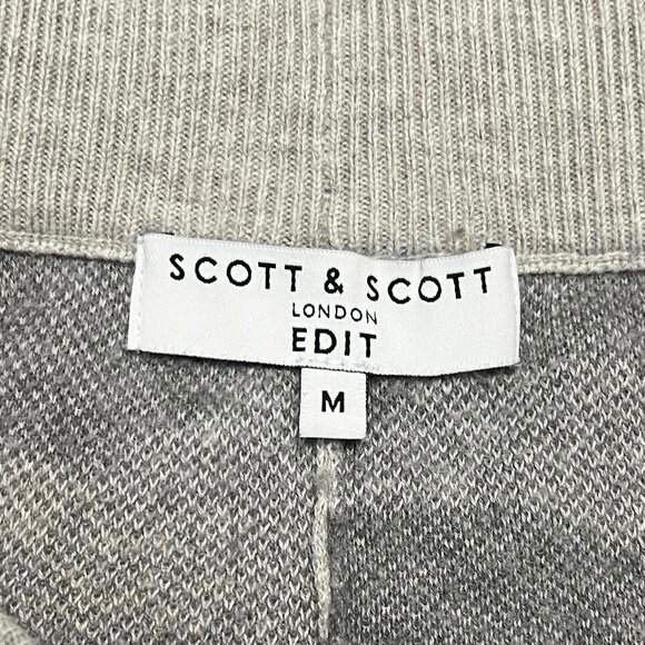 Scott & Scott London Leopard Silk Blend Gray Pink Jogger Knit Sweatpant Medium - Picture 4 of 7